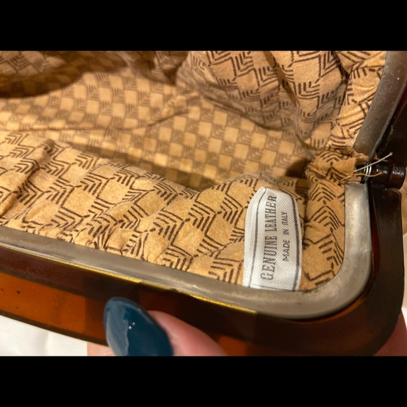 Vintage Genuine Leather Italian Clutch - Picture 5 of 5